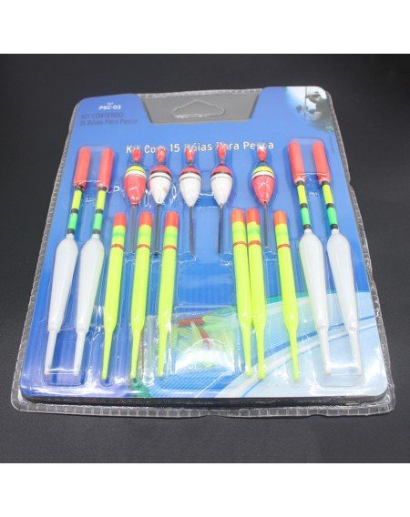 15 Pcs Assorted Course Carp Fishing Float Tackle Set & Rubbers Fishing Articles Buoy