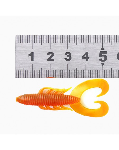 4Pcs Silicone Soft Worm Shrimp Sea Fishing Lures Tackle Crankbaits Accessories
