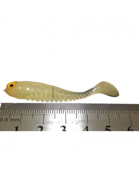 10pcs/lot Soft Bait fishing lure 50mm/1.2g luminous smell Jig Hook Clam worm