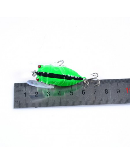 Lake River Sharp Hooks Artificial Cicada Baits Fishing Lures Bass Crank 4cm Float